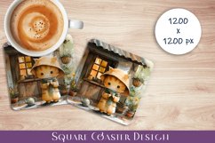 Funny cat coaster / sublimation animal coaster Product Image 1