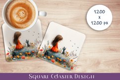 Funny cat coaster / sublimation animal coaster Product Image 1