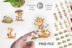 Autumn Baby Dragons Sticker Product Image 1