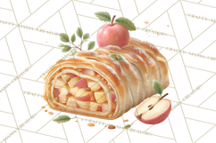 Cozy Fall Baking Clipart PNG, Pumpkin Pie Apple Bread Png Product Image 2