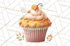 Cozy Fall Baking Clipart PNG, Pumpkin Pie Apple Bread Png Product Image 2