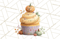 Cozy Fall Baking Clipart PNG, Pumpkin Pie Apple Bread Png Product Image 4