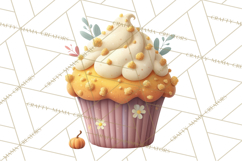 Cozy Fall Baking Clipart PNG, Pumpkin Pie Apple Bread Png Product Image 5