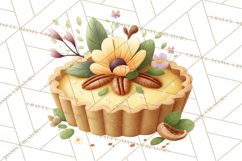 Cozy Fall Baking Clipart PNG, Pumpkin Pie Apple Bread Png Product Image 3