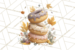 Cozy Fall Baking Clipart PNG, Pumpkin Pie Apple Bread Png Product Image 2