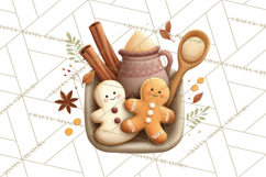 Cozy Fall Baking Clipart PNG, Pumpkin Pie Apple Bread Png Product Image 4
