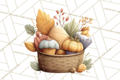 Cozy Fall Baking Clipart PNG, Pumpkin Pie Apple Bread Png Product Image 5