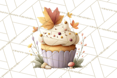 Cozy Fall Baking Clipart PNG, Pumpkin Pie Apple Bread Png Product Image 3