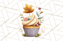 Cozy Fall Baking Clipart PNG, Pumpkin Pie Apple Bread Png Product Image 4