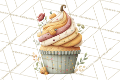Cozy Fall Baking Clipart PNG, Pumpkin Pie Apple Bread Png Product Image 5
