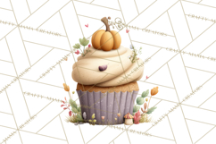 Cozy Fall Baking Clipart PNG, Pumpkin Pie Apple Bread Png Product Image 2