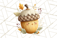 Cozy Fall Baking Clipart PNG, Pumpkin Pie Apple Bread Png Product Image 5