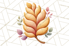 Cozy Fall Baking Clipart PNG, Pumpkin Pie Apple Bread Png Product Image 2