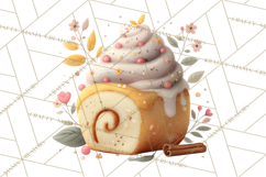 Cozy Fall Baking Clipart PNG, Pumpkin Pie Apple Bread Png Product Image 5