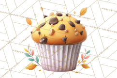 Cozy Fall Baking Clipart PNG, Pumpkin Pie Apple Bread Png Product Image 5