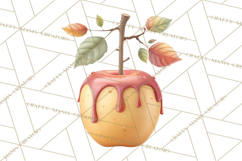 Cozy Fall Baking Clipart PNG, Pumpkin Pie Apple Bread Png Product Image 2