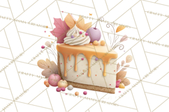 Cozy Fall Baking Clipart PNG, Pumpkin Pie Apple Bread Png Product Image 3