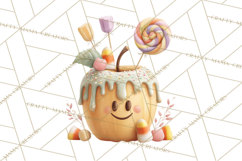 Cozy Fall Baking Clipart PNG, Pumpkin Pie Apple Bread Png Product Image 5