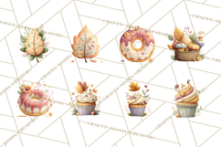 Cozy Fall Baking Clipart PNG, Pumpkin Pie Apple Bread Png Product Image 9
