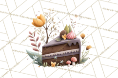 Cozy Fall Baking Clipart PNG, Pumpkin Pie Apple Bread Png Product Image 4