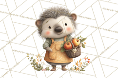 Autumn Baking Critters, Fall Clipart Png, Autumn Animals Product Image 3