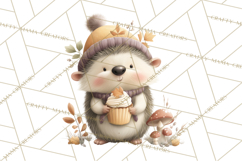 Autumn Baking Critters, Fall Clipart Png, Autumn Animals Product Image 2