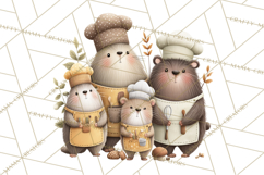 Autumn Baking Critters, Fall Clipart Png, Autumn Animals Product Image 4