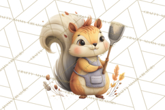 Autumn Baking Critters, Fall Clipart Png, Autumn Animals Product Image 5