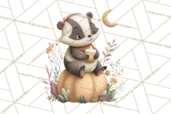 Autumn Baking Critters, Fall Clipart Png, Autumn Animals Product Image 3