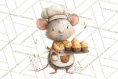 Autumn Baking Critters, Fall Clipart Png, Autumn Animals Product Image 3