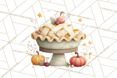 Autumn Baking Critters, Fall Clipart Png, Autumn Animals Product Image 4