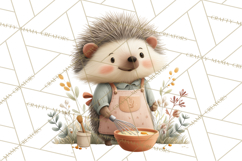 Autumn Baking Critters, Fall Clipart Png, Autumn Animals Product Image 5