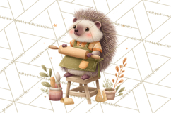 Autumn Baking Critters, Fall Clipart Png, Autumn Animals Product Image 2