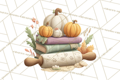 Autumn Baking Critters, Fall Clipart Png, Autumn Animals Product Image 4