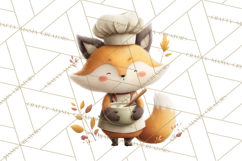 Autumn Baking Critters, Fall Clipart Png, Autumn Animals Product Image 5