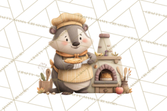 Autumn Baking Critters, Fall Clipart Png, Autumn Animals Product Image 2