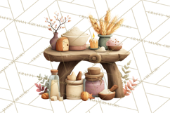 Autumn Baking Critters, Fall Clipart Png, Autumn Animals Product Image 5