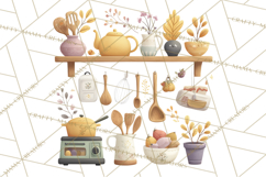 Autumn Baking Critters, Fall Clipart Png, Autumn Animals Product Image 3