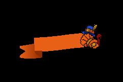 Autumn banner with thanksgiving pixel art decoration clipart Product Image 2
