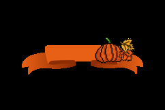 Autumn banner with thanksgiving pixel art decoration design Product Image 2