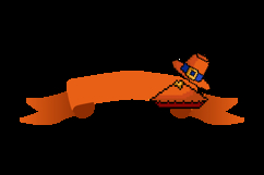 Autumn banner with thanksgiving pixel art decoration graphic Product Image 2