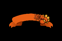 Autumn banner with thanksgiving pixel art decoration vector Product Image 1