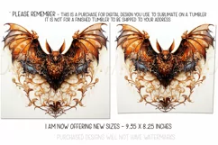 Autumn Tumbler Sublimation, Autumn Animal, Bat Tumbler, d5 Product Image 2