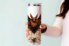 Autumn Tumbler Sublimation, Autumn Animal, Bat Tumbler, d5 Product Image 3