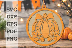 Autumn Bell Ornament Laser Cut SVG Product Image 1
