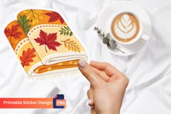 Autumn Blanket Sticker, Fall Decor Sticker, Cozy Autumn Art Product Image 1