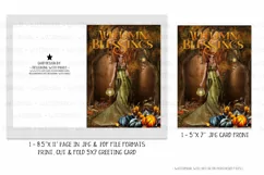 Fantasy Fawn Autumn Blessings 5x7 Printable Greeting Card Product Image 2