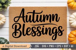 Autumn Blessings SVG | Fall Doormat SVG | Autumn Doormat SVG Product Image 1