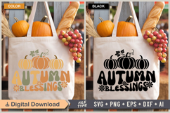 Autumn Blessings SVG File | Fall Retro SVG Product Image 2