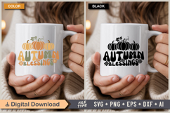 Autumn Blessings SVG File | Fall Retro SVG Product Image 4